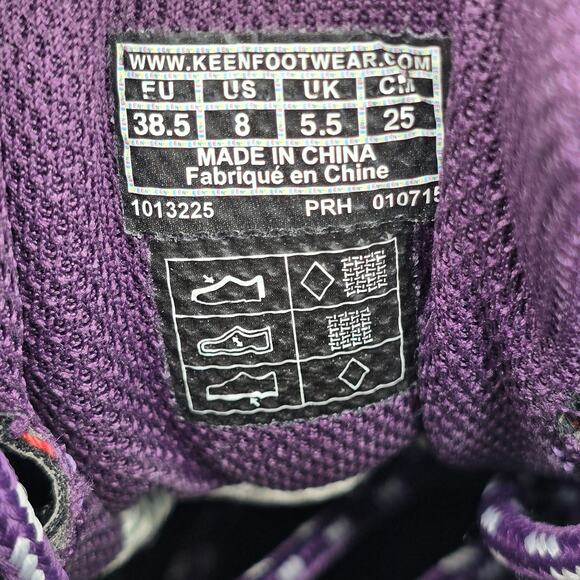 Keen Saltzman Shoes Womens 8 Gray Purple Waterproof Trail Hiking Outdoor Sneaker - Picture 8 of 8